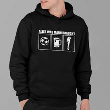 Lade das Bild in den Galerie-Viewer, Alles was Man(n) braucht  - Unisex Kapuzenpullover Hoodie
