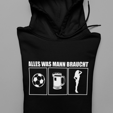 Lade das Bild in den Galerie-Viewer, Alles was Man(n) braucht  - Unisex Kapuzenpullover Hoodie

