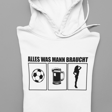 Lade das Bild in den Galerie-Viewer, Alles was Man(n) braucht  - Unisex Kapuzenpullover Hoodie
